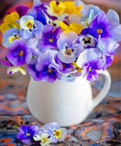 Pansy Flowers Paint by numbers