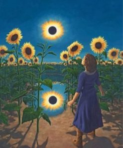 Sunflowers Field paint by numbers