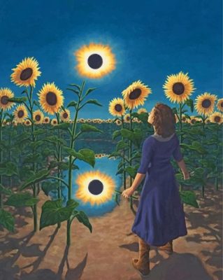 Sunflowers Field paint by numbers