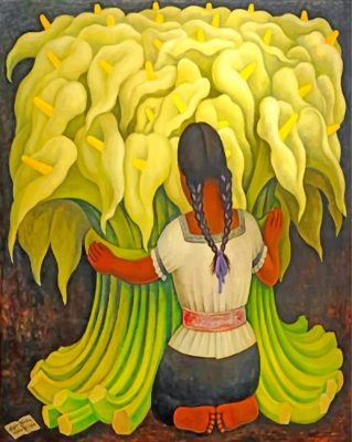 The Flower Vendor Diego Rivera Paint by numbers