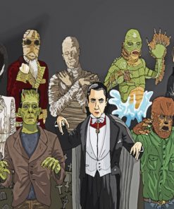 universal-monsters-illustration-paint-by-number