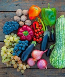Vegetables And Fruits Paint by numbers