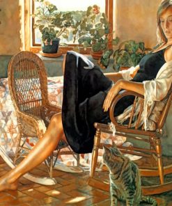 woman-and-her-cat-steve-hanks-paint-by-number