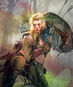 Birka Female Viking Warrior Paint by numbers