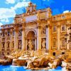 Roman Trevi Fountain Rome paint by numbers