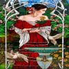 Hispanic Woman Stained Glass Paint by numbers