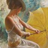 Umbrella Woman paint by numbers