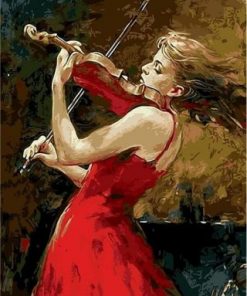 Violin Girl Paint by number