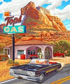 Retro Route 66 Paint by numbers