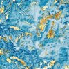 Abstract Blue And Gold Paint by numbers