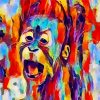 Abstract Colorful Monkey Paint by numbers