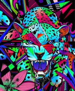 Abstract Mad Tiger Paint by numbers