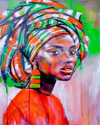 Aesthetic Black Woman Paint by numbers