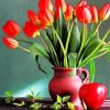 Aesthetic Red Tulips Paint by numbers