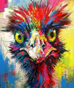Abstract Colorful Emu Paint by numbers