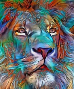 Aesthetic Abstract Lion Paint by numbers
