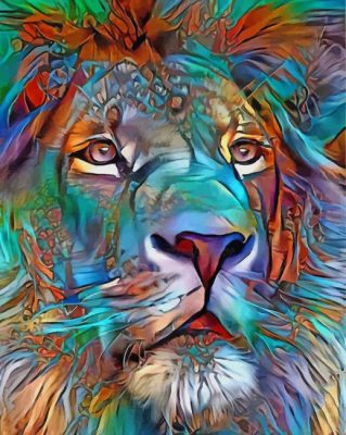 Aesthetic Abstract Lion Paint by numbers