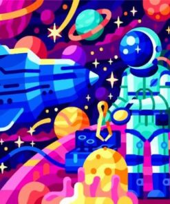 Aesthetic Astronaut Man Paint by numbers