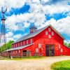 Aesthetic Red Barn Paint by numbers