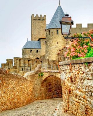 Aesthetic Carcassonne France Paint by numbers