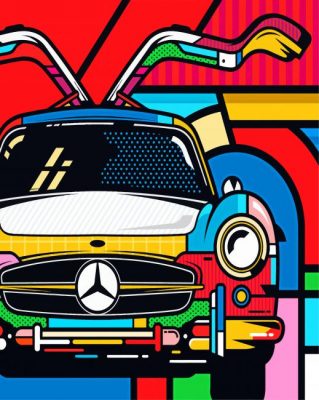 Aesthetic Colorful Car Paint by numbers