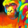 Aesthetic Colorful Monkey Paint by numbers