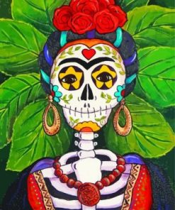 Aesthetic Frida Kahlo Skull Paint by numbers