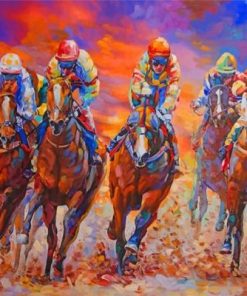 Aesthetic Horse Race paint by numbers