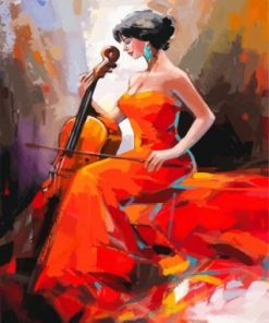 Aesthetic Musician Woman Paint by numbers