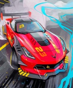 Aesthetic Racing Car Paint by numbers