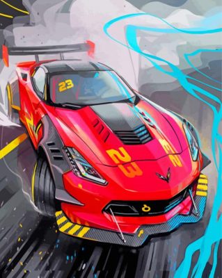 Aesthetic Racing Car Paint by numbers