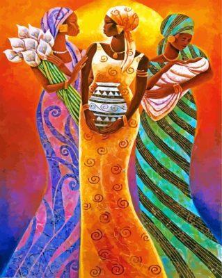 African Women paint by numbers