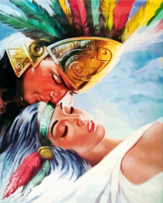 Aztec Couple Paint by numbers