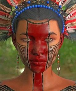 Aztec Woman paint by numbers