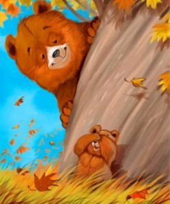 Baby Bear And His Mama Paint by numbers