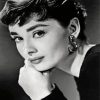 Monochrome Audrey Hepburn Paint by numbers
