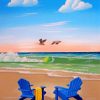 Blue Beach Chairs Paint by numbers