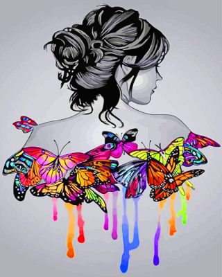 Butterfly Girl Paint by numbers