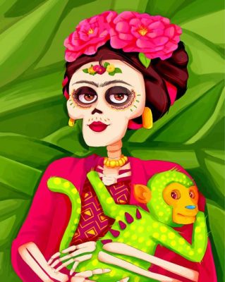 Candy Skull Frida Kahlo Paint by numbers