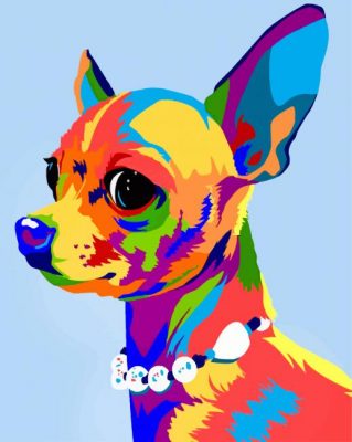 Colorful Chihuahua Paint by numbers