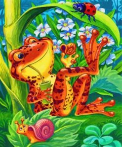 Chilling Frog Paint by numbers