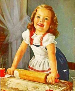 Cute Girl Baking Paint by numbers