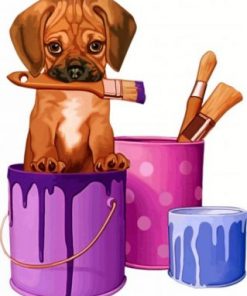 Cute Dogue De Bordeaux Paint by numbers