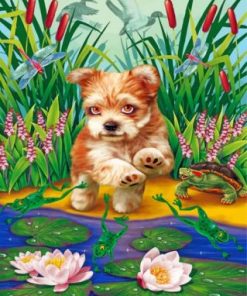 Cute Puppy Paint by numbers
