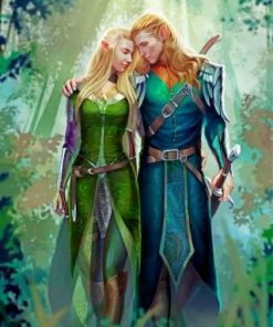 Elf King And Queen Paint by numbers