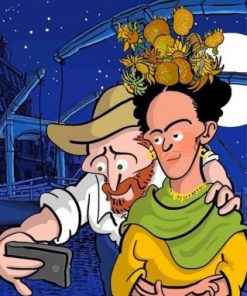 Frida Kahlo And Van Gogh Paint by numbers