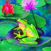 Frog On Lily Pad Paint by numbers