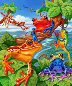 Aesthetic Frogs Paint by numbers