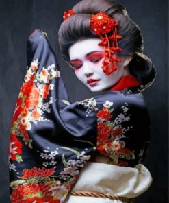 Aesthetic Geisha Woman Paint by numbers
