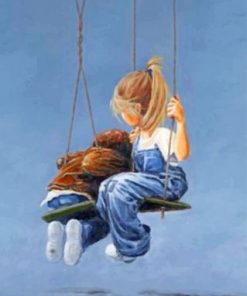 Girl On A Swing Paint by numbers